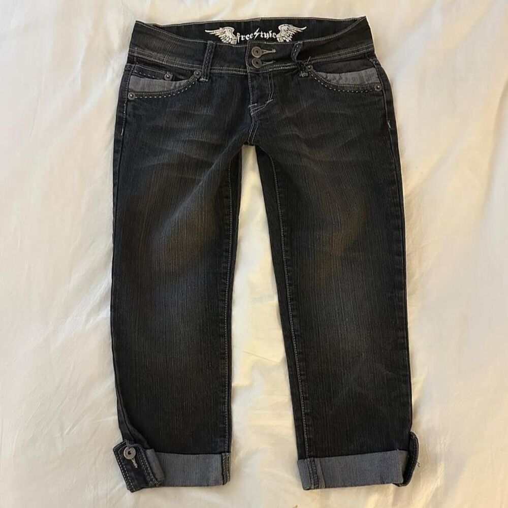 Freestyle Women's Black and Grey Jeans